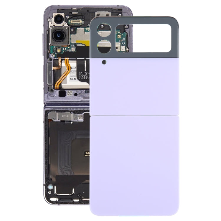 For Samsung Galaxy Z Flip4 SM-F721B Battery Back Cover with Camera Lens Cover(Purple) - Back Cover by buy2fix | Online Shopping UK | buy2fix