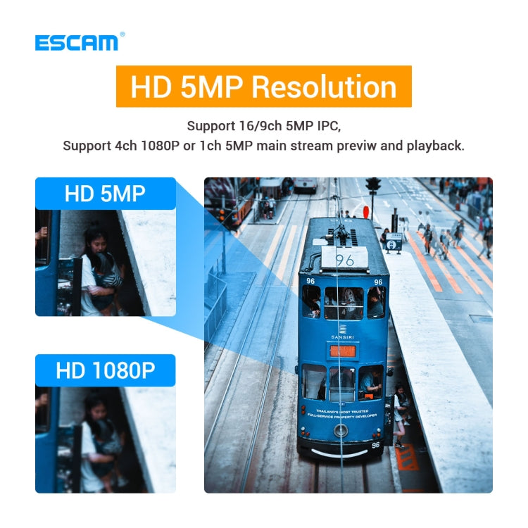 ESCAM K716 HD 5MP 16CH Smart NVR Network Video Recorder - Security by ESCAM | Online Shopping UK | buy2fix