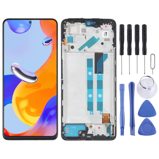 Original AMOLED LCD Screen For Xiaomi Redmi Note 11 Pro 4G / Redmi Note 11E Pro 5G / Poco X4 Pro 5G Digitizer Full Assembly with Frame - Repair & Spare Parts by buy2fix | Online Shopping UK | buy2fix