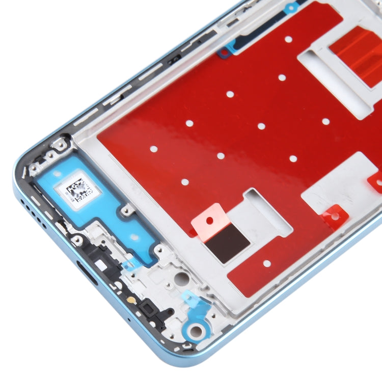 For Honor X8a Original Front Housing LCD Frame Bezel Plate (Blue) -  by buy2fix | Online Shopping UK | buy2fix