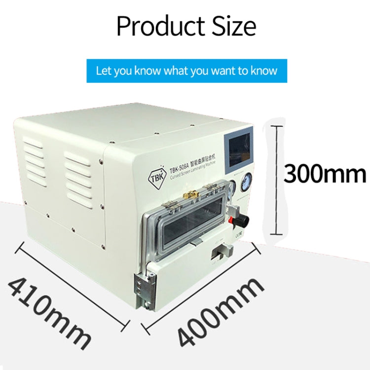 TBK TBK508A 14 inch Curved Screen LCD Screen Vacuum Separation OCA Laminating and Debubble Machine with 4 Moulds - Laminator Machine by TBK | Online Shopping UK | buy2fix