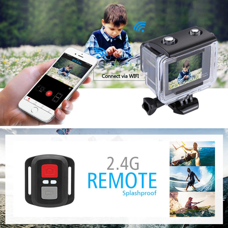 S300 HD 4K WiFi 12.0MP Sport Camera with Remote Control & 30m Waterproof Case, 2.0 inch LTPS Touch Screen + 0.66 inch Front Display, Generalplus 4248, 170 Degree A Wide Angle Lens(Black) - DJI & GoPro Accessories by buy2fix | Online Shopping UK | buy2fix