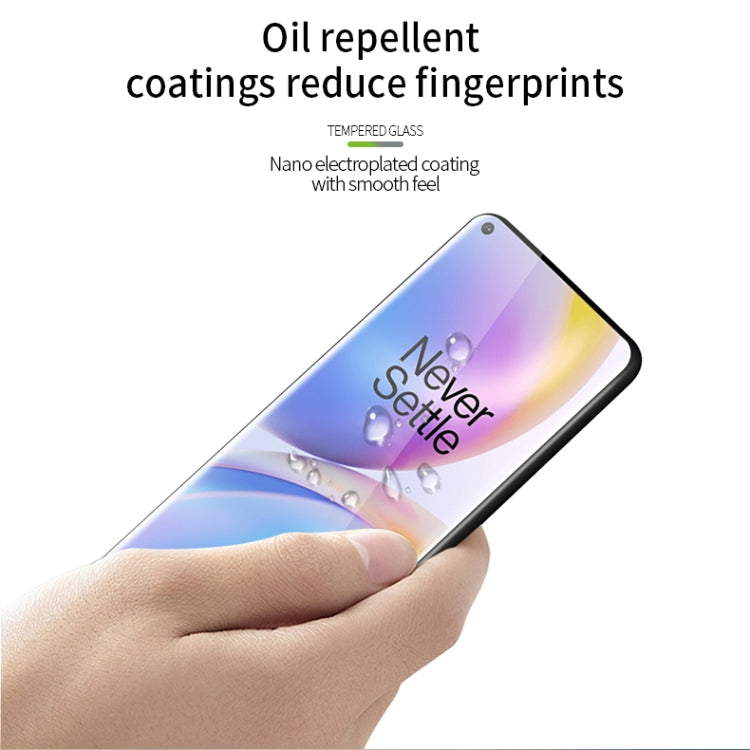 For OnePlus 8 Pro MOFI 9H 3D Explosion Proof Thermal Bending Full Screen Covered Tempered Glass Film(Black) - OnePlus Tempered Glass by MOFI | Online Shopping UK | buy2fix