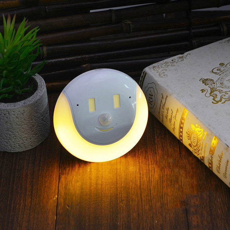 USB Charging Light & Human Body Sensing Control Smile Magnetic Night Light(Warm white light) - LED Light by buy2fix | Online Shopping UK | buy2fix