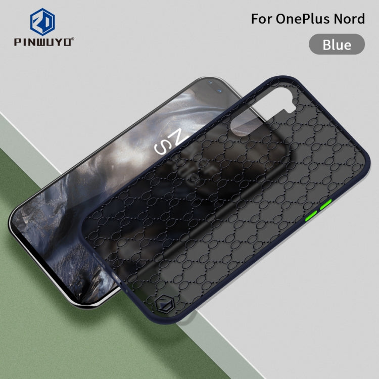 For OnePlus Nord PINWUYO Series 2 Generation PC + TPU Waterproof and Anti-drop All-inclusive Protective Case(Blue) - OnePlus Cases by PINWUYO | Online Shopping UK | buy2fix