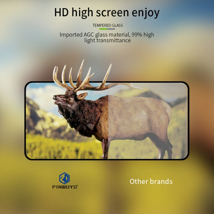 For Huawei Y7a PINWUYO 9H 2.5D Full Screen Tempered Glass Film(Black) -  by PINWUYO | Online Shopping UK | buy2fix