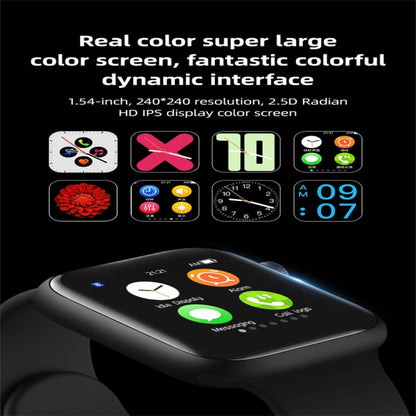 LD5 1.54 inch Color Screen Smart Watch, IP67 Waterproof, Support Bluetooth Phone / Heart Rate Monitoring / Blood Pressure Monitoring / Sleep Monitoring(Black) - Smart Wear by buy2fix | Online Shopping UK | buy2fix