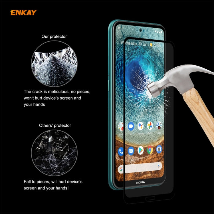 For Nokia X10 / X20 ENKAY Hat-Prince Full Glue 0.26mm 9H 2.5D Tempered Glass Full Coverage Film - Nokia Tempered Glass by ENKAY | Online Shopping UK | buy2fix