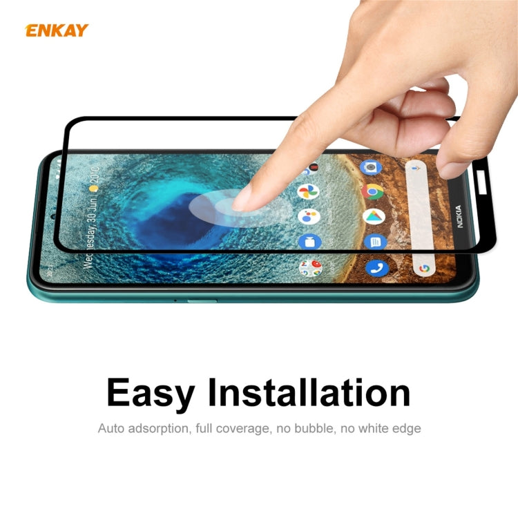 For Nokia X10 / X20 ENKAY Hat-Prince Full Glue 0.26mm 9H 2.5D Tempered Glass Full Coverage Film - Nokia Tempered Glass by ENKAY | Online Shopping UK | buy2fix