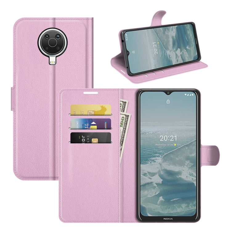 For Nokia G10/G20 Litchi Texture Horizontal Flip Protective Case with Holder & Card Slots & Wallet(Pink) - Mobile Accessories by buy2fix | Online Shopping UK | buy2fix