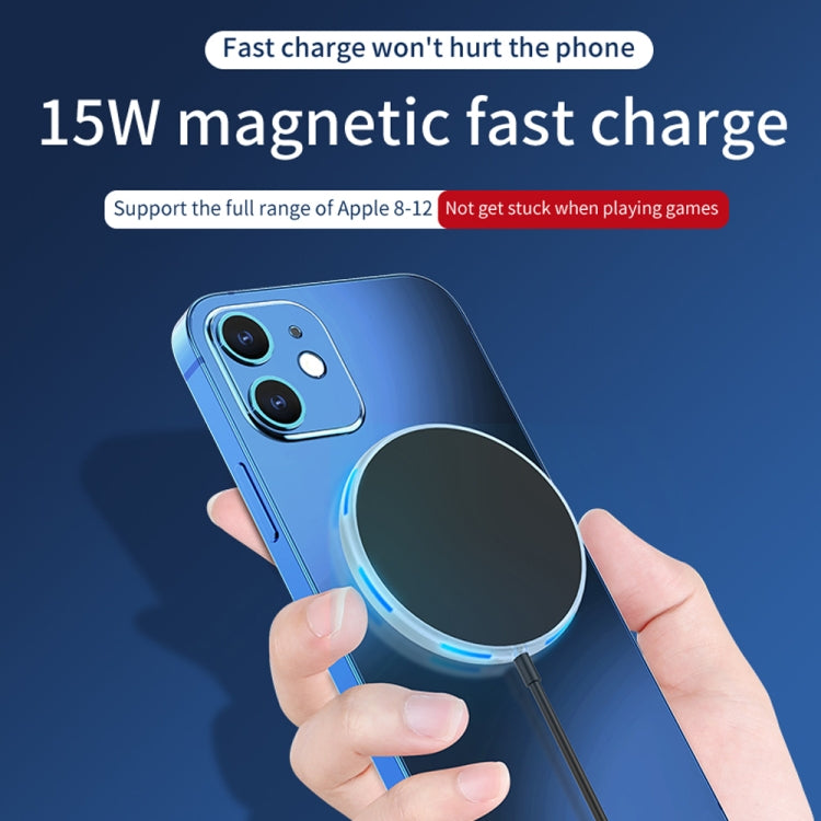 W-975 Ultra-thin 15W Max Magnetic Absorption Wireless Charger for iPhone and other Smart Phones(Black) - Apple Accessories by buy2fix | Online Shopping UK | buy2fix