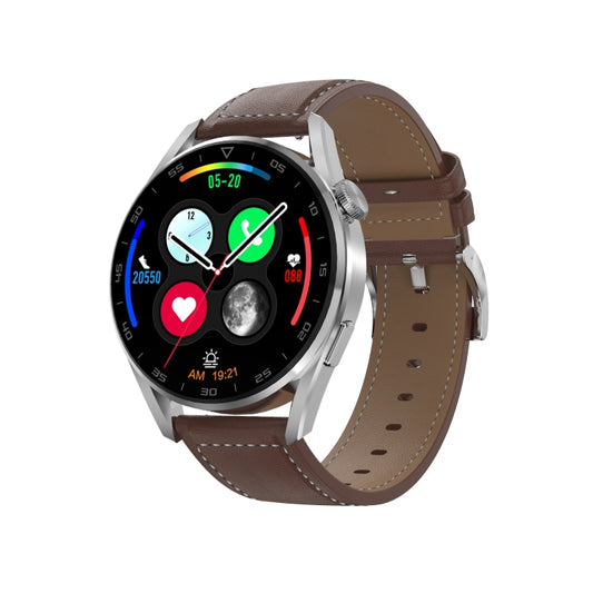 DT3pro 1.36 inch Color Screen Smart Watch, IP67 Waterproof,Leather Watchband,Support Bluetooth Call/Heart Rate Monitoring/Blood Pressure Monitoring/Blood Oxygen Monitoring/Sleep Monitoring(Silver) - Smart Wear by buy2fix | Online Shopping UK | buy2fix