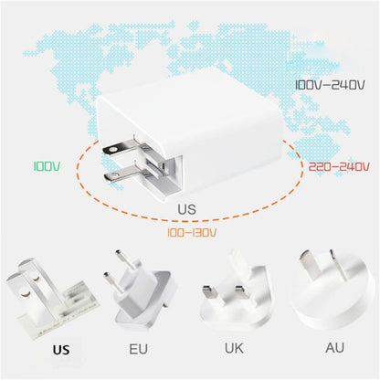 A6 PD 65W USB-C / Type-C + QC3.0 USB Laptop Adapter + 1.8m USB-C / Type-C to MagSafe 1 / L Data Cable Set for MacBook Series, US Plug + AU Plug - Cable & Adapter by buy2fix | Online Shopping UK | buy2fix