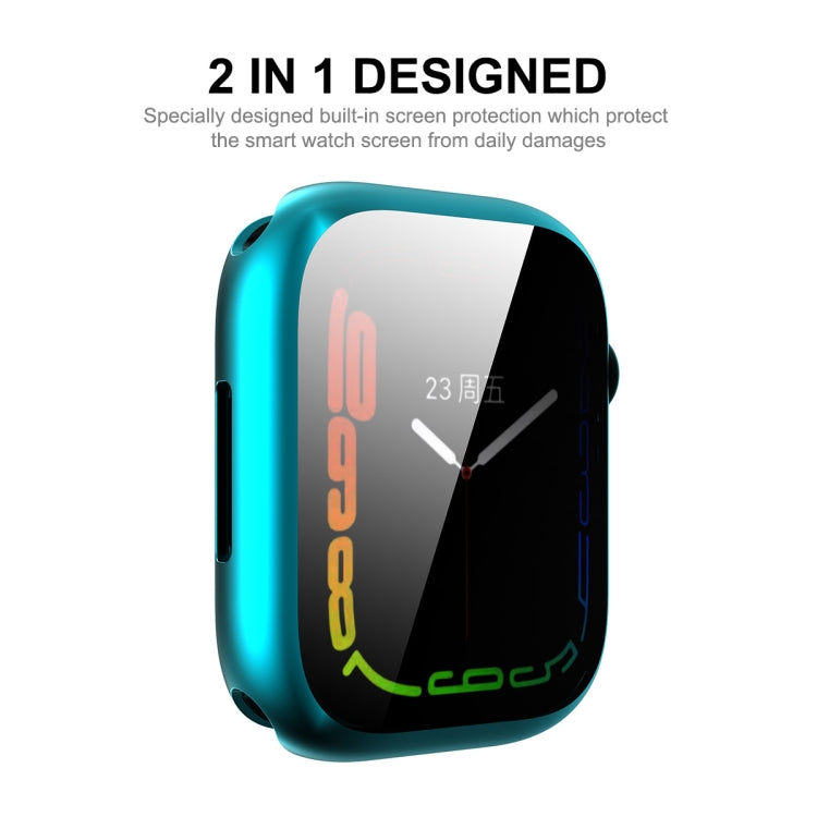 For Apple Watch Series 8 / 7 41mm ENKAY Hat-Prince Electroplated TPU Case(Cyan) - Watch Cases by ENKAY | Online Shopping UK | buy2fix