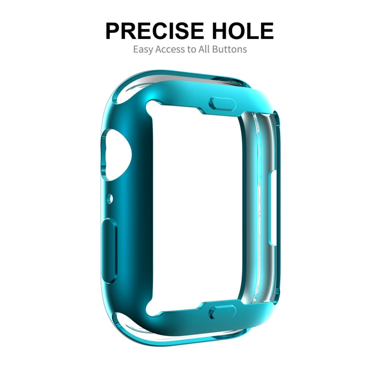 For Apple Watch Series 8 / 7 41mm ENKAY Hat-Prince Electroplated TPU Case(Cyan) - Watch Cases by ENKAY | Online Shopping UK | buy2fix