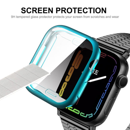 For Apple Watch Series 8 / 7 41mm ENKAY Hat-Prince Electroplated TPU Case(Cyan) - Watch Cases by ENKAY | Online Shopping UK | buy2fix