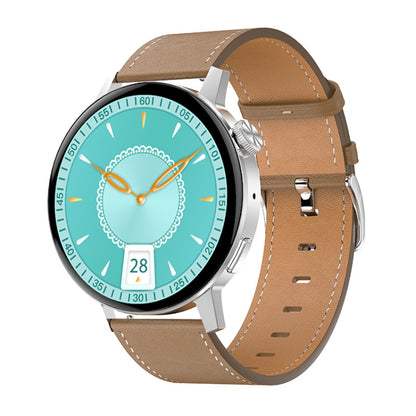 DT3 Mini 1.19 inch Leather Watchband Color Screen Smart Watch(Silver) - Smart Wear by buy2fix | Online Shopping UK | buy2fix
