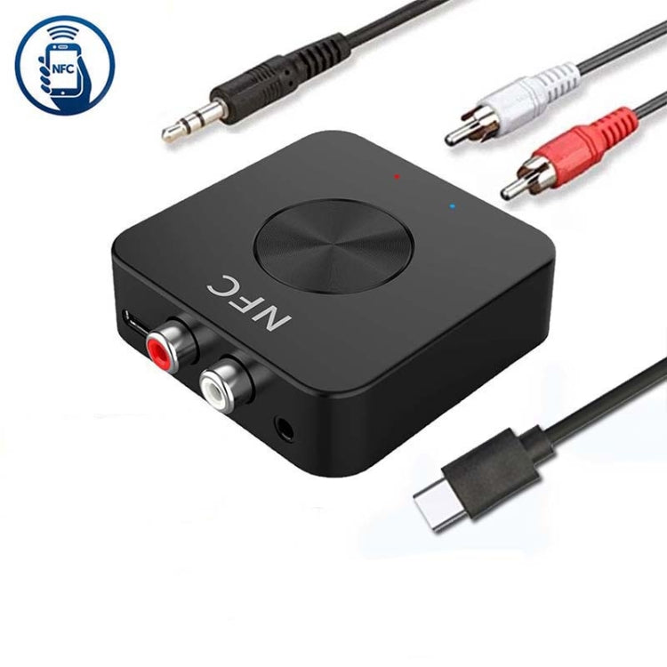 BT-21 NFC Bluetooth 5.0 Receiver & Transmitter RCA 3.5mm AUX Audio Adapter - Apple Accessories by buy2fix | Online Shopping UK | buy2fix