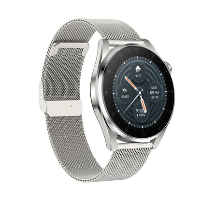 T3 IP68 1.36 inch Steel Watchband Color Screen Smart Watch(Silver) - Smart Wear by buy2fix | Online Shopping UK | buy2fix
