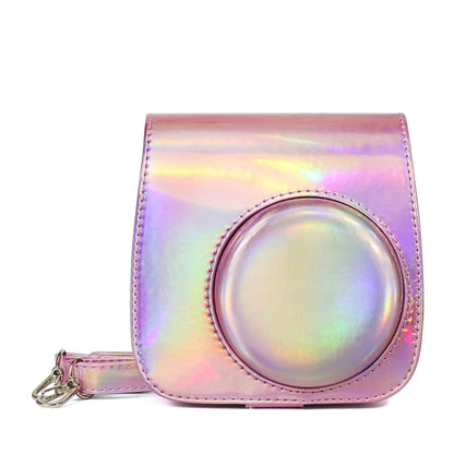 Aurora Oil Paint Full Body Camera PU Leather Case Bag with Strap for FUJIFILM instax mini 9 / mini 8+ / mini 8(Rose Gold) - Camera Accessories by buy2fix | Online Shopping UK | buy2fix