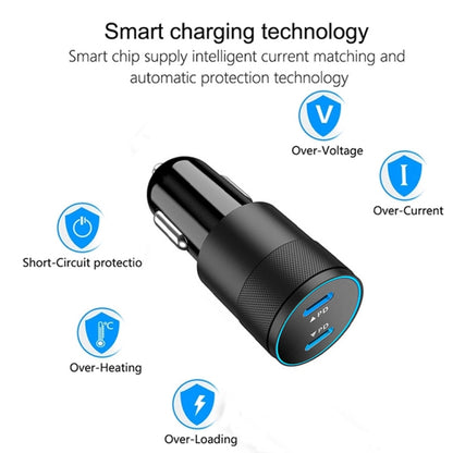 PD 40W Dual PD3.0 Type-C Car Charger(Black) - Car Charger by buy2fix | Online Shopping UK | buy2fix