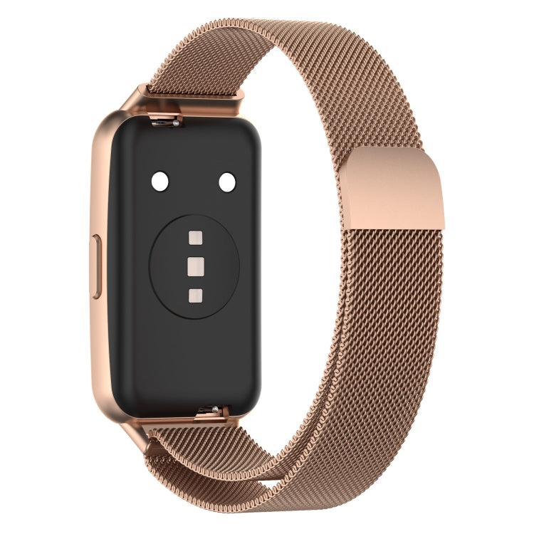 For Huawei Band 7 Milan Magnetic Watch Band(Rose Gold) - Watch Bands by buy2fix | Online Shopping UK | buy2fix