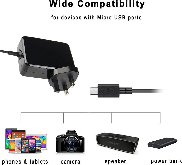 For Microsoft Surface3 1624 1645 Power Adapter 5.2v 2.5a 13W Android Port Charger, EU Plug - For Microsoft by buy2fix | Online Shopping UK | buy2fix