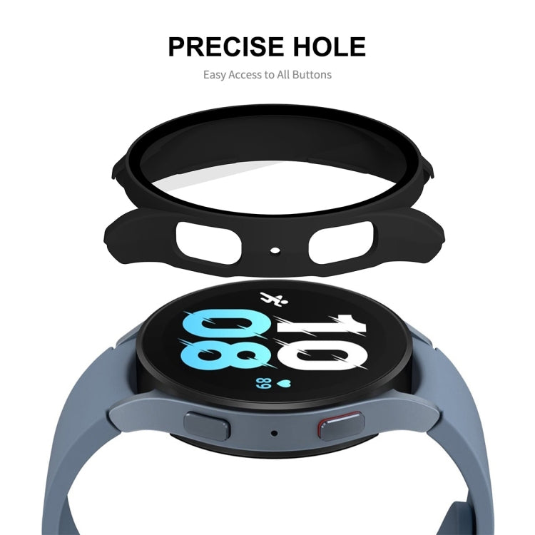 For Samsung Galaxy Watch5 40mm ENKAY Hat-Prince Full Coverage PC Frame + 9H Tempered Glass Case(Transparent) - Watch Cases by ENKAY | Online Shopping UK | buy2fix