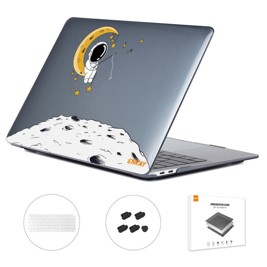 For MacBook Air 13.3 2018 A1932 ENKAY Hat-Prince 3 in 1 Spaceman Pattern Laotop Protective Crystal Case with TPU Keyboard Film / Anti-dust Plugs, Version:US(Spaceman No.3) - MacBook Air Cases by ENKAY | Online Shopping UK | buy2fix