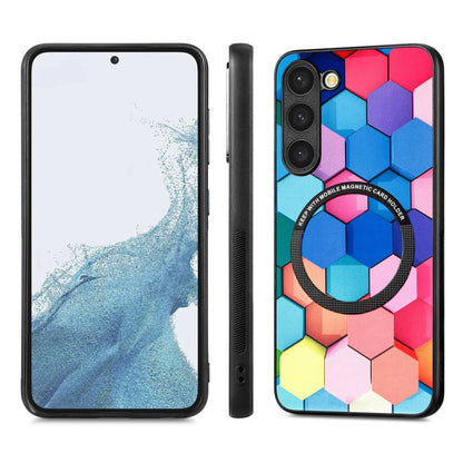 For Samsung Galaxy S23+ 5G Colored Drawing Leather Back Cover Magsafe Phone Case(Colorful Cube) - Galaxy S23+ 5G Cases by buy2fix | Online Shopping UK | buy2fix