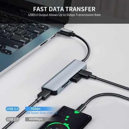 ENKAY Hat-Prince 5 in 1 Docking Station Adapter HUB SD/TF Card Reader, Interface:USB 3.0 - USB 3.0 HUB by ENKAY | Online Shopping UK | buy2fix