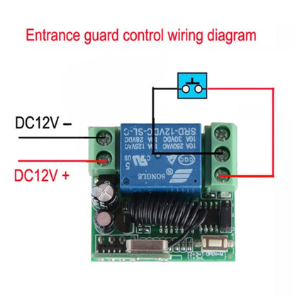 12V 10A RF Wireless Remote Control Switch 1CH Relay Receiver - Consumer Electronics by buy2fix | Online Shopping UK | buy2fix