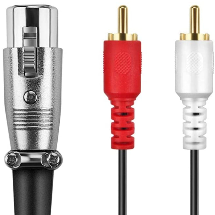 JUNSUNMAY 2 RCA Male to XLR Female Stereo Audio Cable, Cable Length:0.15m -  by JUNSUNMAY | Online Shopping UK | buy2fix