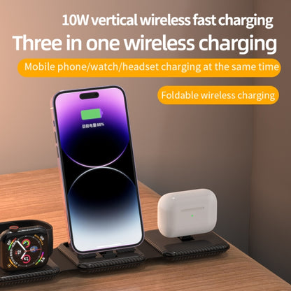 A75 Folding 3 in 1 Wireless Charger Suitable for Apple Watch Mobile Phone Headset(White) - Wireless Charger by buy2fix | Online Shopping UK | buy2fix