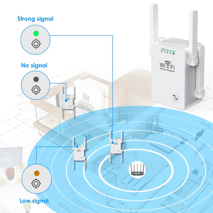 U8 300Mbps Wireless WiFi Repeater Extender Router Wi-Fi Signal Amplifier WiFi Booster(US Plug) -  by buy2fix | Online Shopping UK | buy2fix