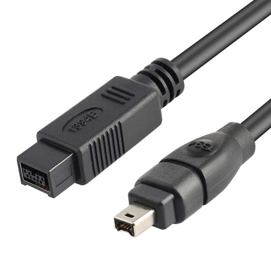 JUNSUNMAY FireWire High Speed Premium DV 800 9 Pin Male To FireWire 400 4 Pin Male IEEE 1394 Cable, Length:1.8m - 1394 Series by JUNSUNMAY | Online Shopping UK | buy2fix