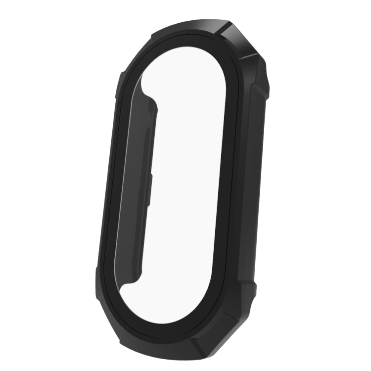 For Xiaomi Mi Band 8 ENKAY Hat-Prince Full Coverage PC Frame + Tempered Glass Film Watch Case(Black) - Watch Cases by ENKAY | Online Shopping UK | buy2fix