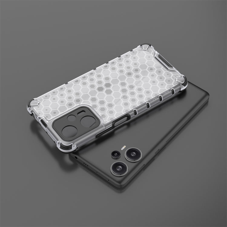 For Xiaomi Poco F5 Pro Shockproof Honeycomb Phone Case(White) - Xiaomi Cases by buy2fix | Online Shopping UK | buy2fix