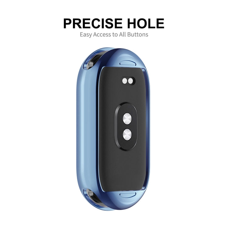 For Xiaomi Mi Band 8 ENKAY Hat-Prince Full Coverage Electroplated Soft TPU Watch Case with Screen Protection(Gold) - Watch Cases by ENKAY | Online Shopping UK | buy2fix