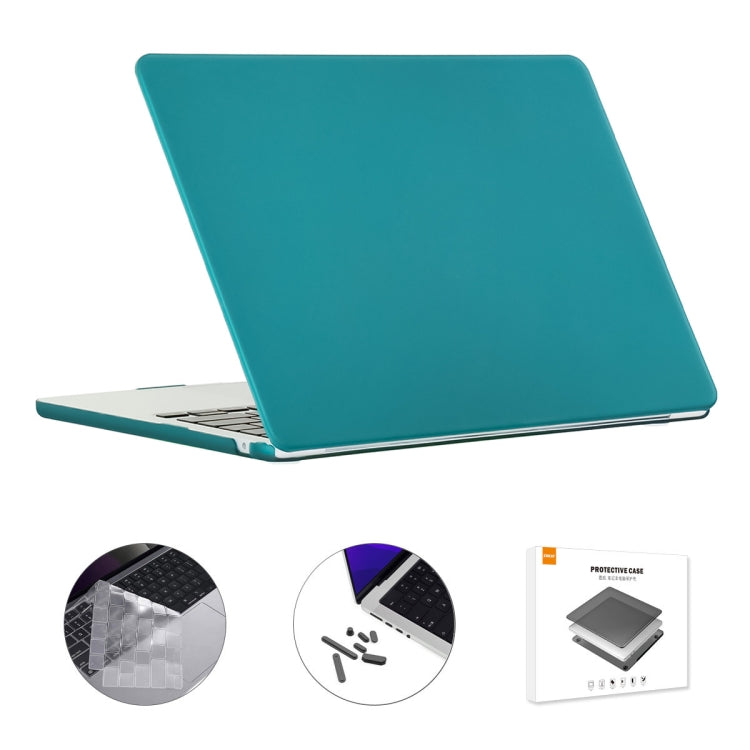 For MacBook Air 15.3 A2941 ENKAY EU Version 3 in 1 Matte Protective Case with TPU Keyboard Film & Anti-dust Plugs(Dark Cyan) - MacBook Air Cases by ENKAY | Online Shopping UK | buy2fix