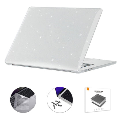 For MacBook Air 15.3 A2941 ENKAY US Version 3 in 1 Bling Crystal Protective Case with TPU Keyboard Film & Anti-dust Plugs(Transparent) - MacBook Air Cases by ENKAY | Online Shopping UK | buy2fix