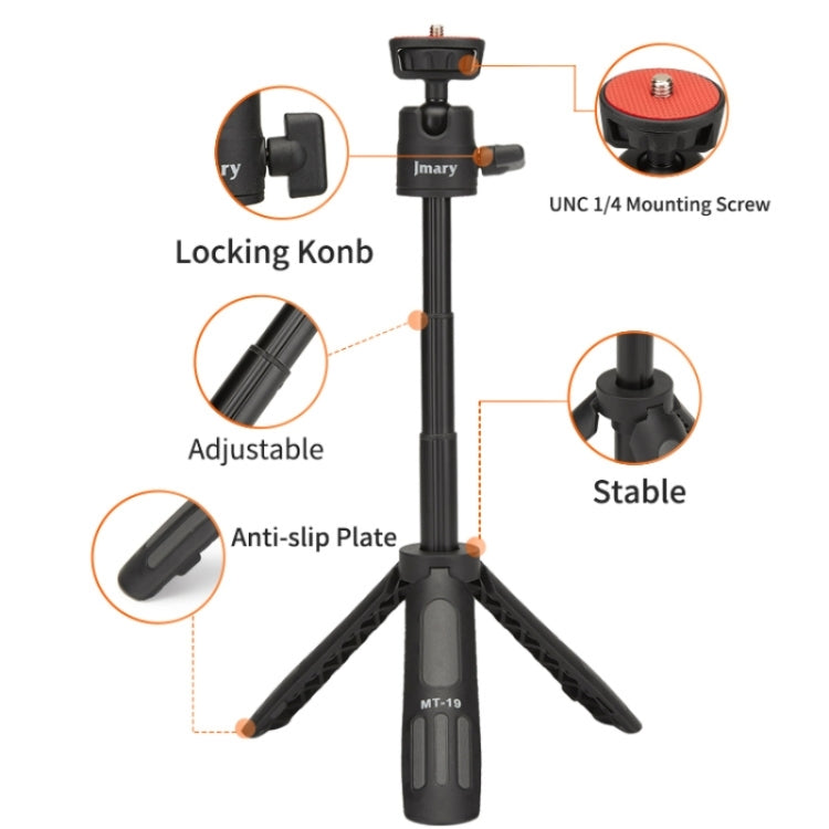 JMARY MT19 Desktop Stand Portable Mini Selfie Stick Camera Mobile Phone Holder  Tripod - Tripods by Jmary | Online Shopping UK | buy2fix