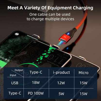 ENKAY 6-in-1 PD100W USB-A / Type-C to Type-C / 8 Pin / Micro USB Magnetic Fast Charging Cable, Cable Length:1m(Purple) - Charging Cable & Head by ENKAY | Online Shopping UK | buy2fix