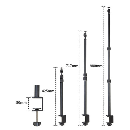 JMARY MT-49 For LED Video Light Clip Stand Adjustable Clamp Desk Mount Light Stand -  by Jmary | Online Shopping UK | buy2fix