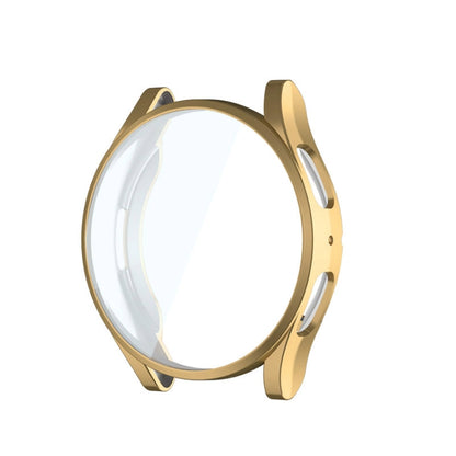 For Samsung Galaxy Watch6 44mm ENKAY Hat-Prince Full Coverage Electroplated Soft TPU Case with Screen Protection(Gold) - Watch Cases by ENKAY | Online Shopping UK | buy2fix