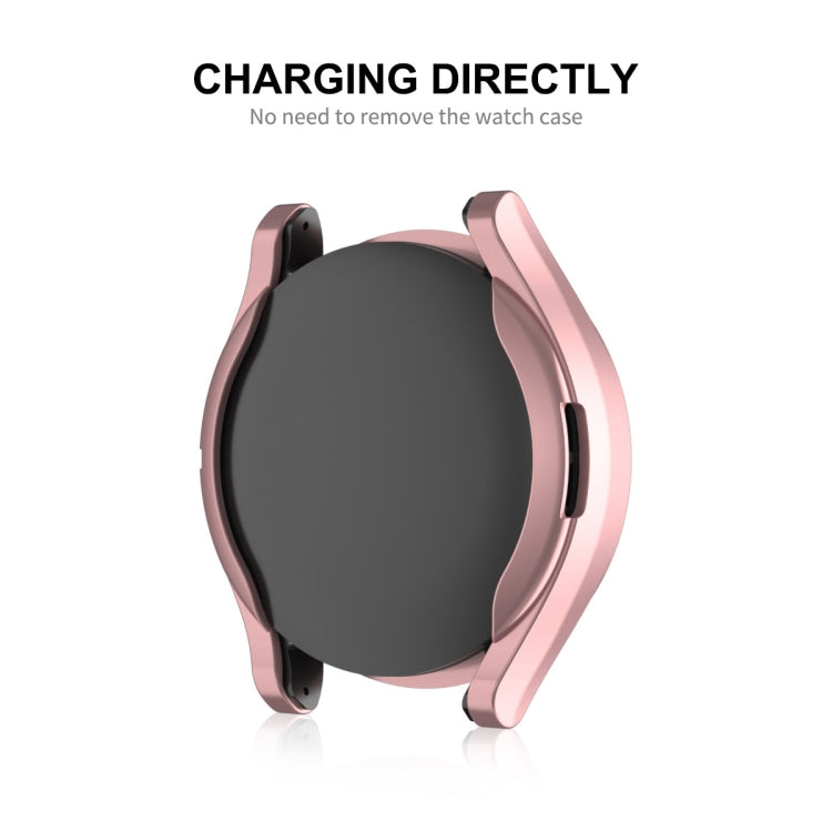 For Samsung Galaxy Watch6 40mm ENKAY Hat-Prince Full Coverage Electroplated Soft TPU Case with Screen Protection(Pink) - Watch Cases by ENKAY | Online Shopping UK | buy2fix