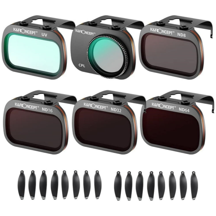 K&F Concept SKU.1905 Drone 6 in 1 UV ND Filters Propellers  Kit For DJI Mavic Mini / Mini 2 /Mini SE /Mini 2 SE - Mavic Lens Filter by K&F | Online Shopping UK | buy2fix