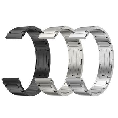 For Xiaomi Haylou RT LS05S 22mm I-Shaped Titanium Alloy Watch Band(Black) - Watch Bands by buy2fix | Online Shopping UK | buy2fix