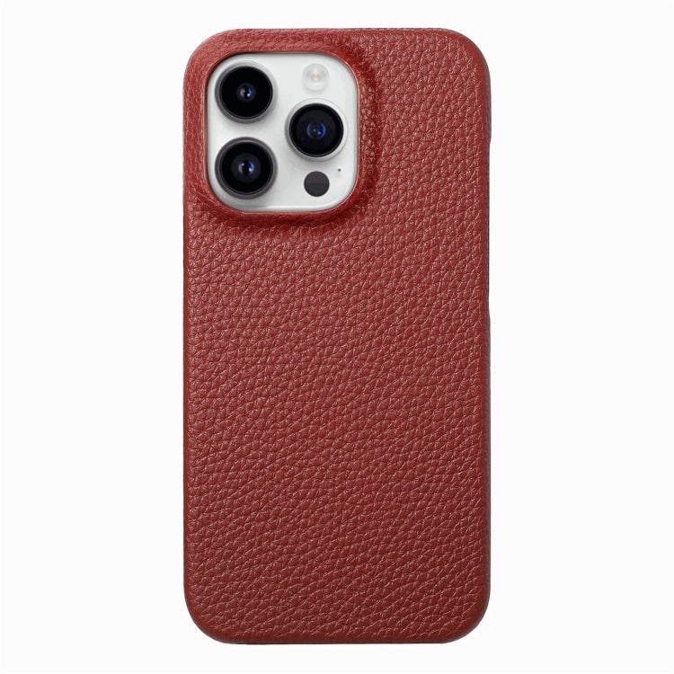 For iPhone 15 Pro Max Litchi Oil Edge Leather Back Phone Case(Red) - iPhone 15 Pro Max Cases by buy2fix | Online Shopping UK | buy2fix