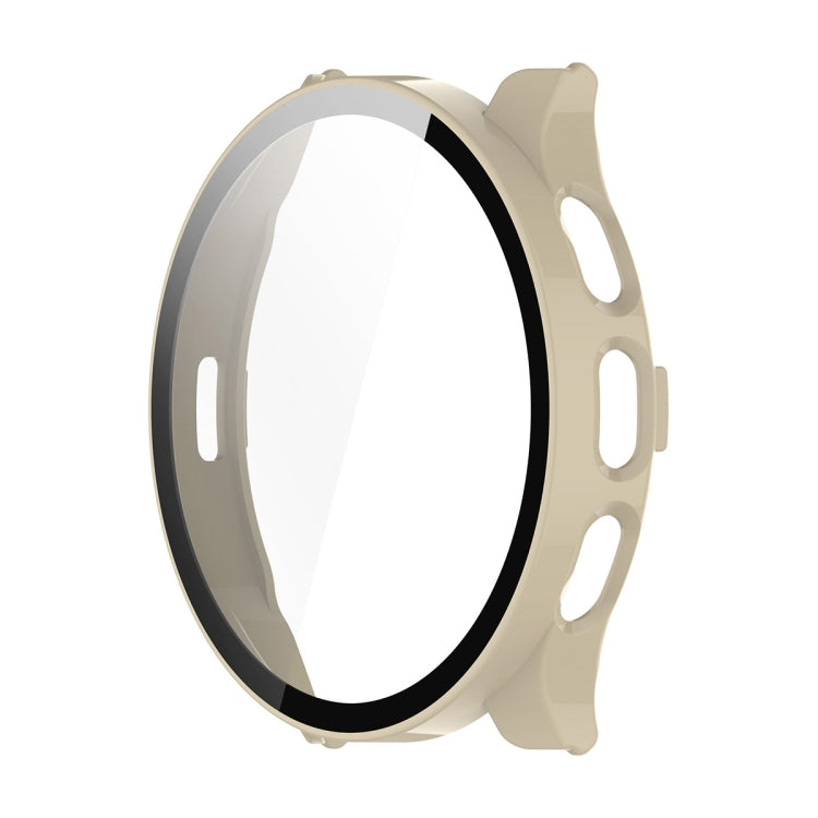 For Garmin Venu 3 ENKAY Hat-Prince Full Coverage PC + Tempered Glass Film Integrated Watch Case(Ivory White) - Watch Cases by ENKAY | Online Shopping UK | buy2fix